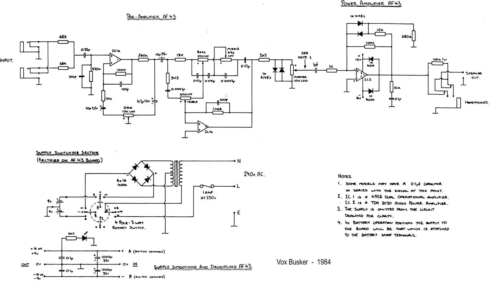 Vox Busker AF43 (1984)